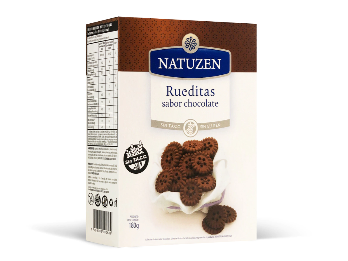 Rueditas de Chocolate Natuzen x 180g