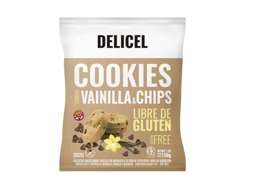 Cookies Sabor Vainilla & Chips Sin TACC – Delicel x 150gr