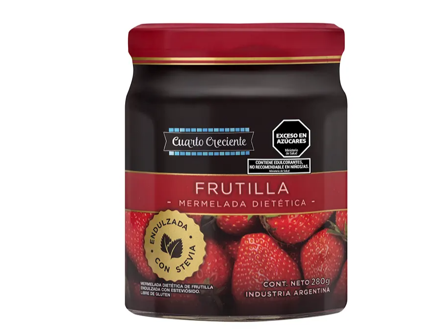 Mermelada de Frutilla Endulzada con Stevia x 280 gr – CUARTO CRECIENTE