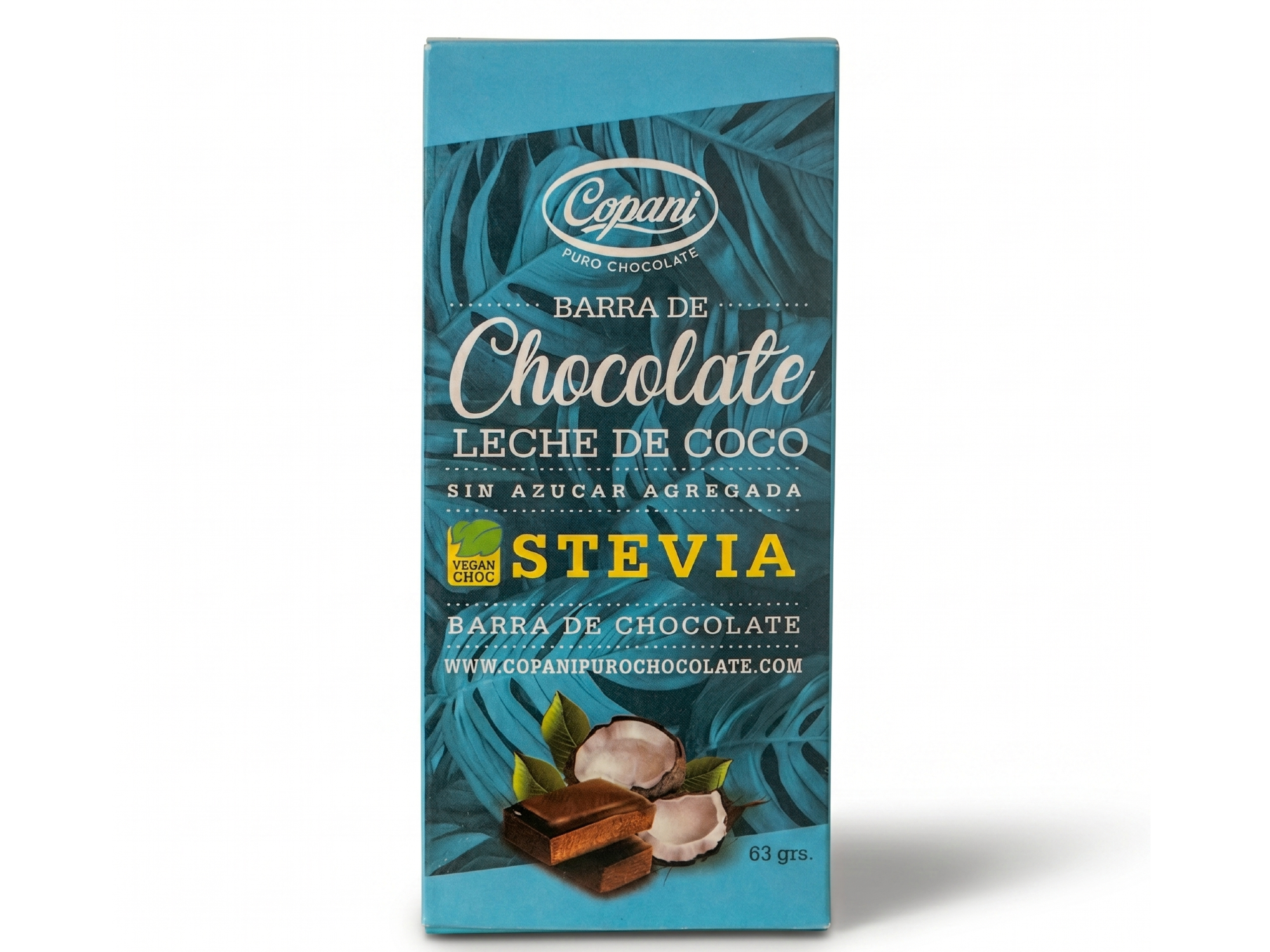 Tableta de Chocolate Leche de Coco Sin azucar  63g