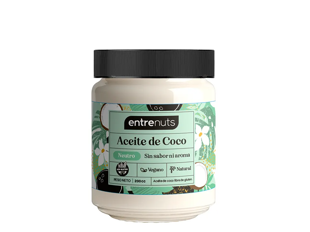Aceite De Coco Neutro Entrenuts Premium 200cc Sin Tacc
