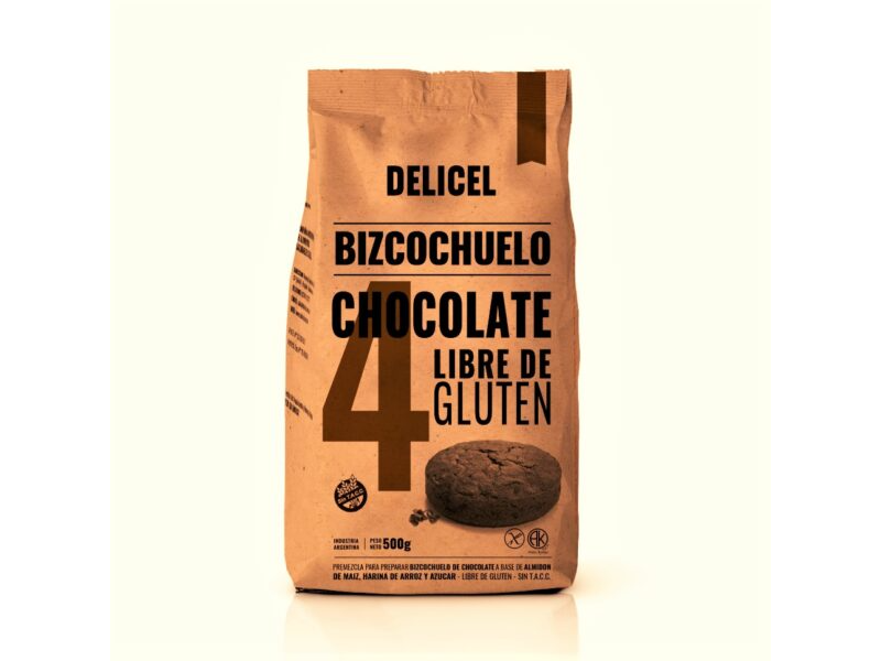 Premezcla Bizcochuelo Chocolate Sin TACC – Delicel x 500g