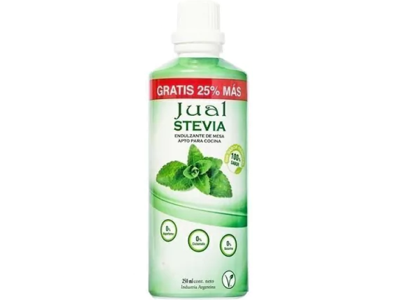 Edulcorante Líquido Stevia Jual x 250 ml.