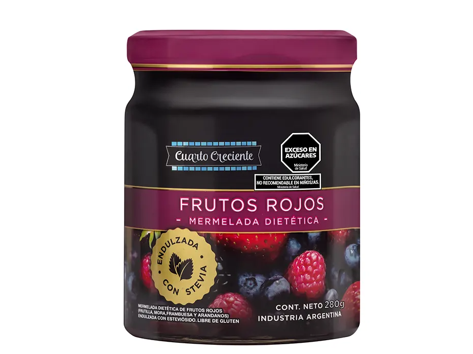 Mermelada de Frutos Rojos Endulzada con Stevia x 280 gr – CUARTO CRECIENTE (Copia)