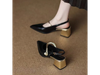 Sandalias con taco alto grueso