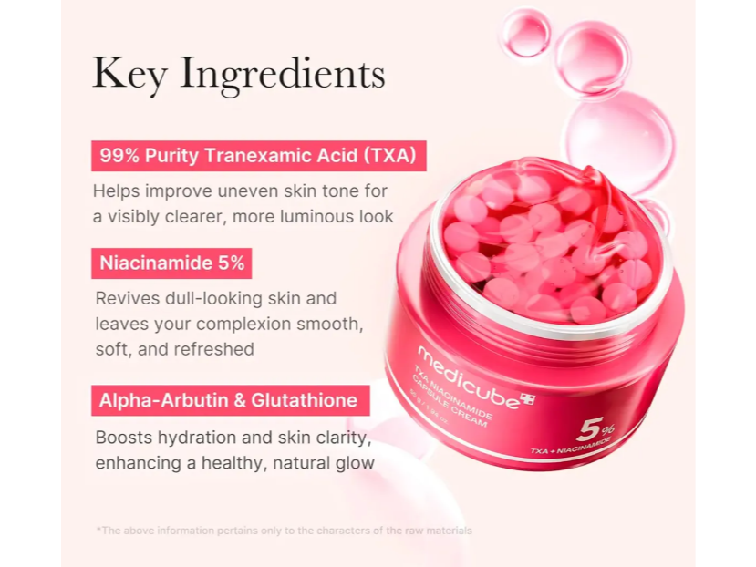 medicube - Crema Facial TXA Niacinamide Capsule Cream