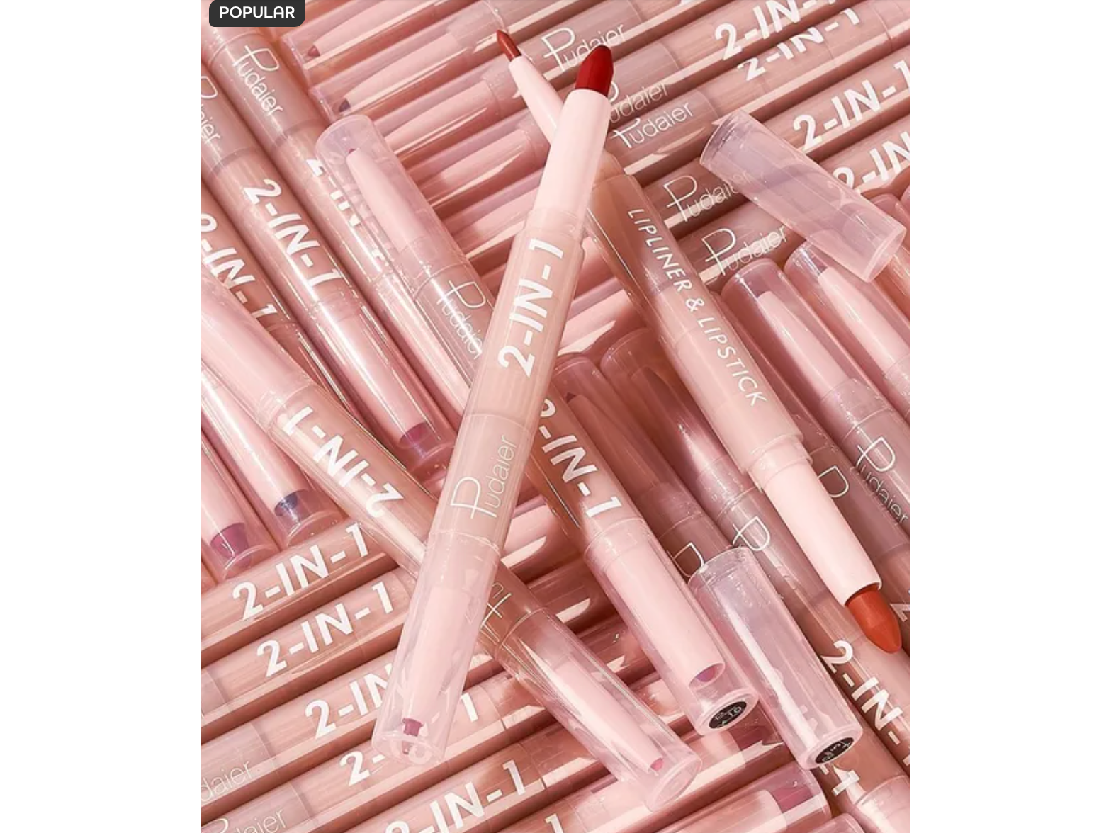 Pudaier - Delineador y Labial de Doble Punta (Dual Head Lip Liner & Lipstick)
