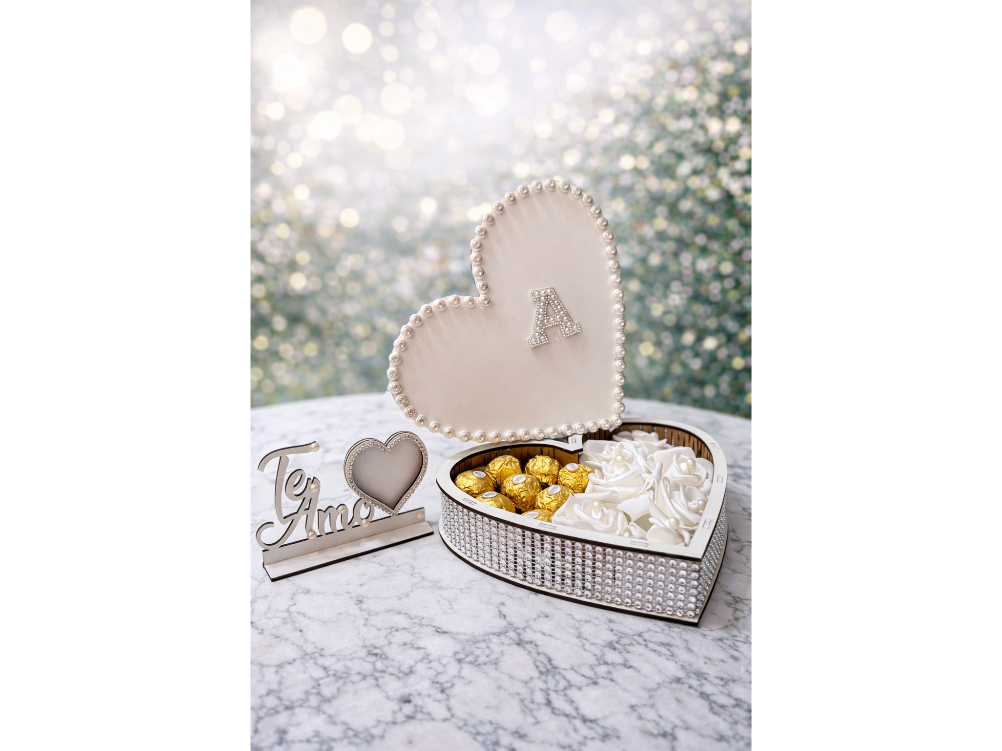 CAJA CON CORAZÓN Y PORTA RETRATO