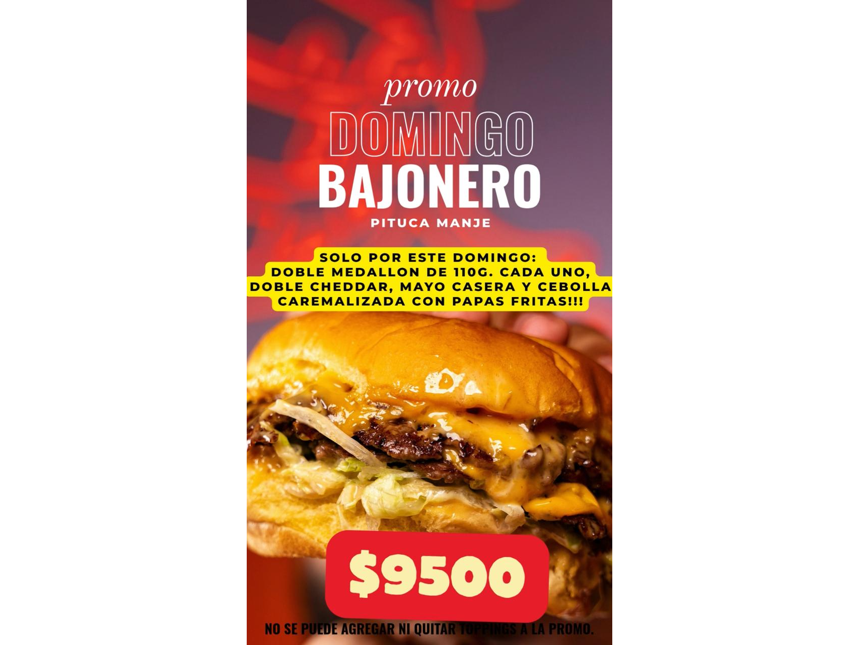 PROMO BURGUER DOMINGO BAJONERO