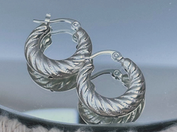 Argollas plata inflada