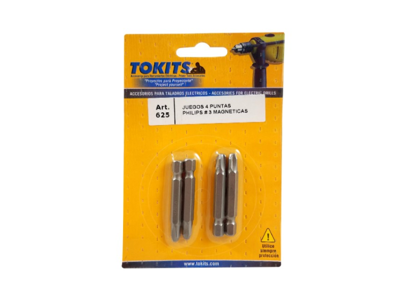 JUEGO 4 PUNTAS PHILIPS #3 MAGNÉTICAS