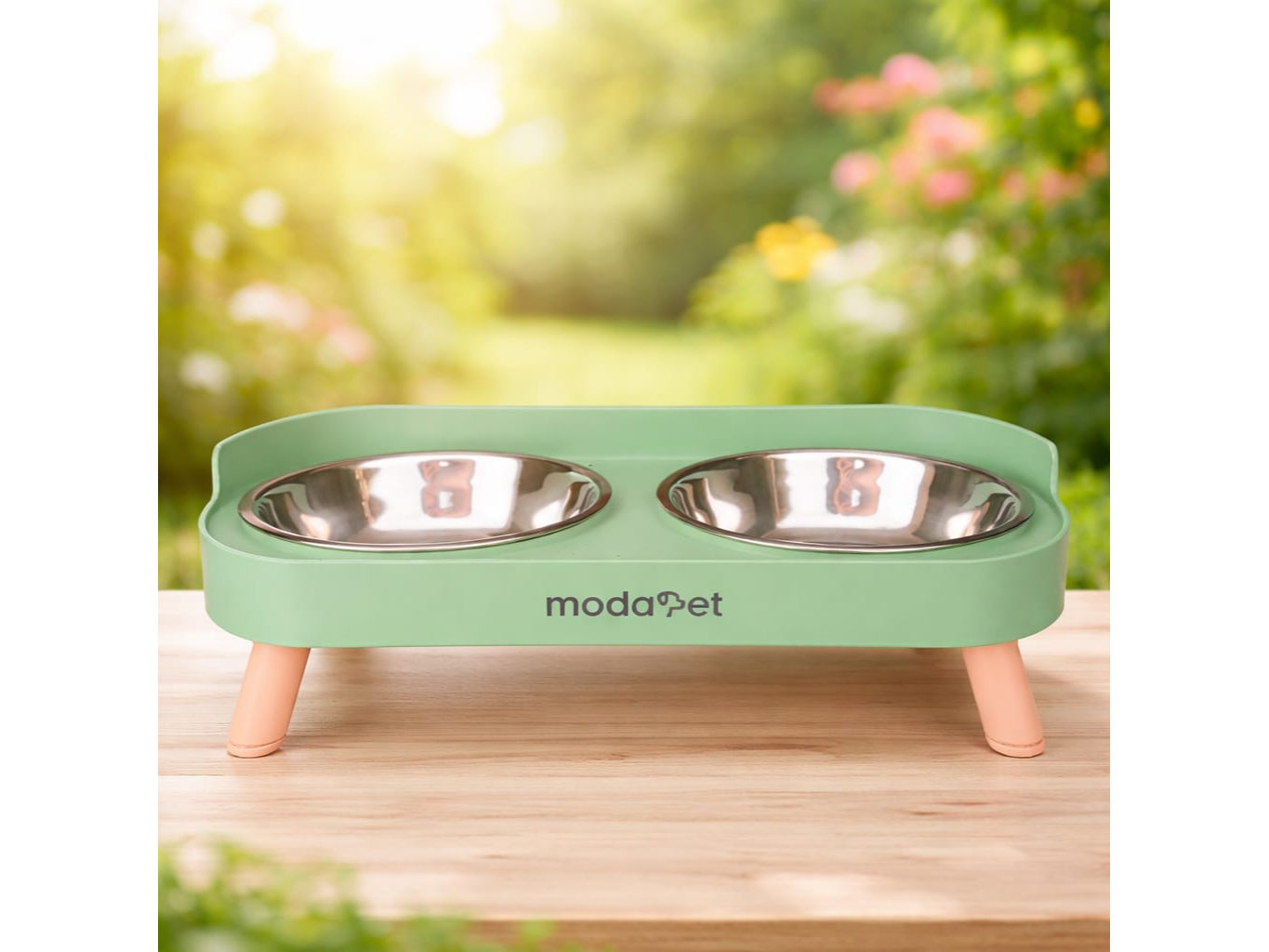 Comedero Doble Con Pie