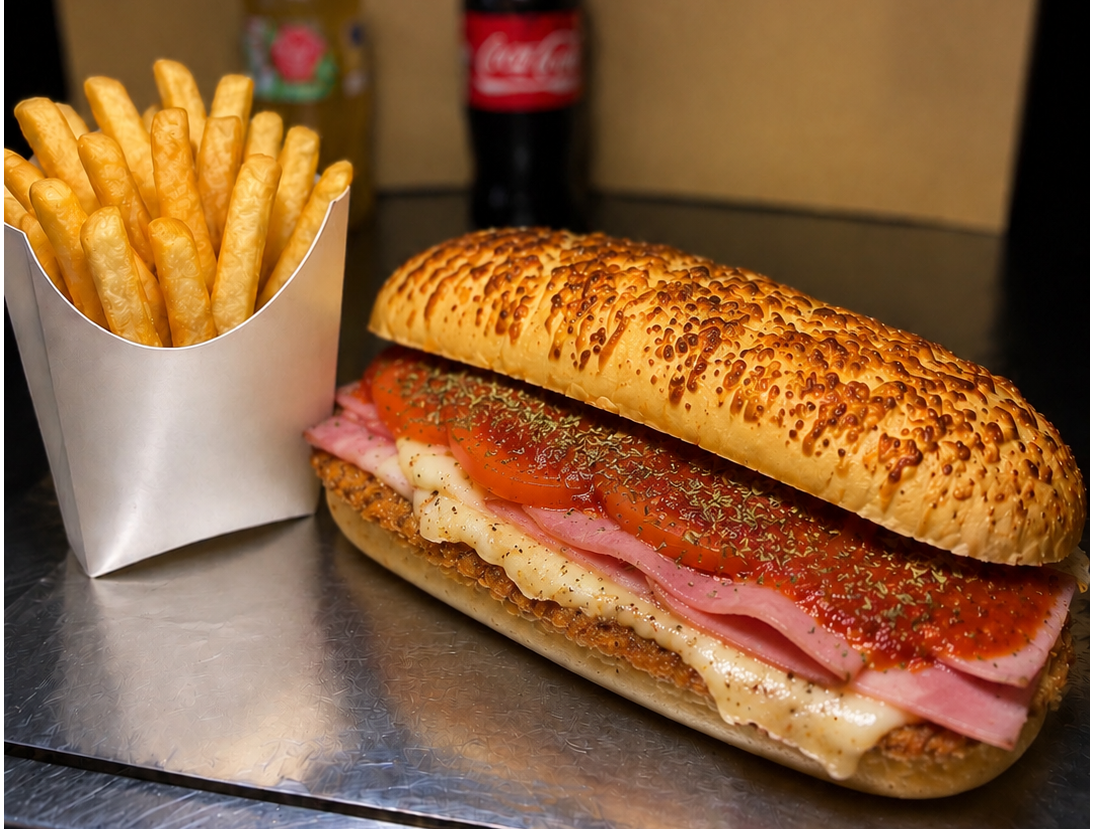 NAPOLITANO DE POLLO+PAPAS🔥