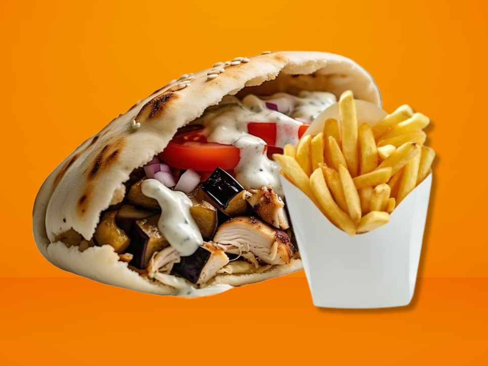 Shawarma de Pollo + Papas