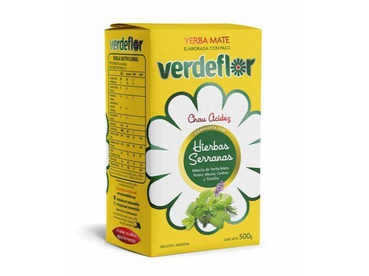 YERBA VERDE FLOR  HIERBAS SERRANAS  500 GRS