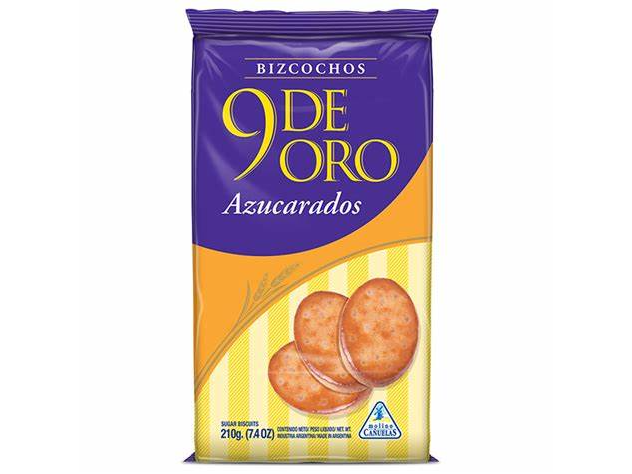 9 DE ORO AZUCARADAS 210 GRS