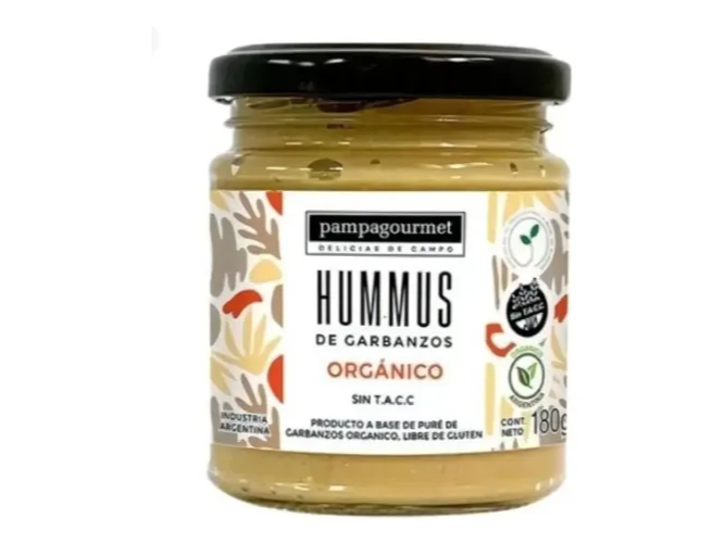 HUMMUS DE GARBANZOS ORGÁNICO PAMPA GOURMET SIN TACC