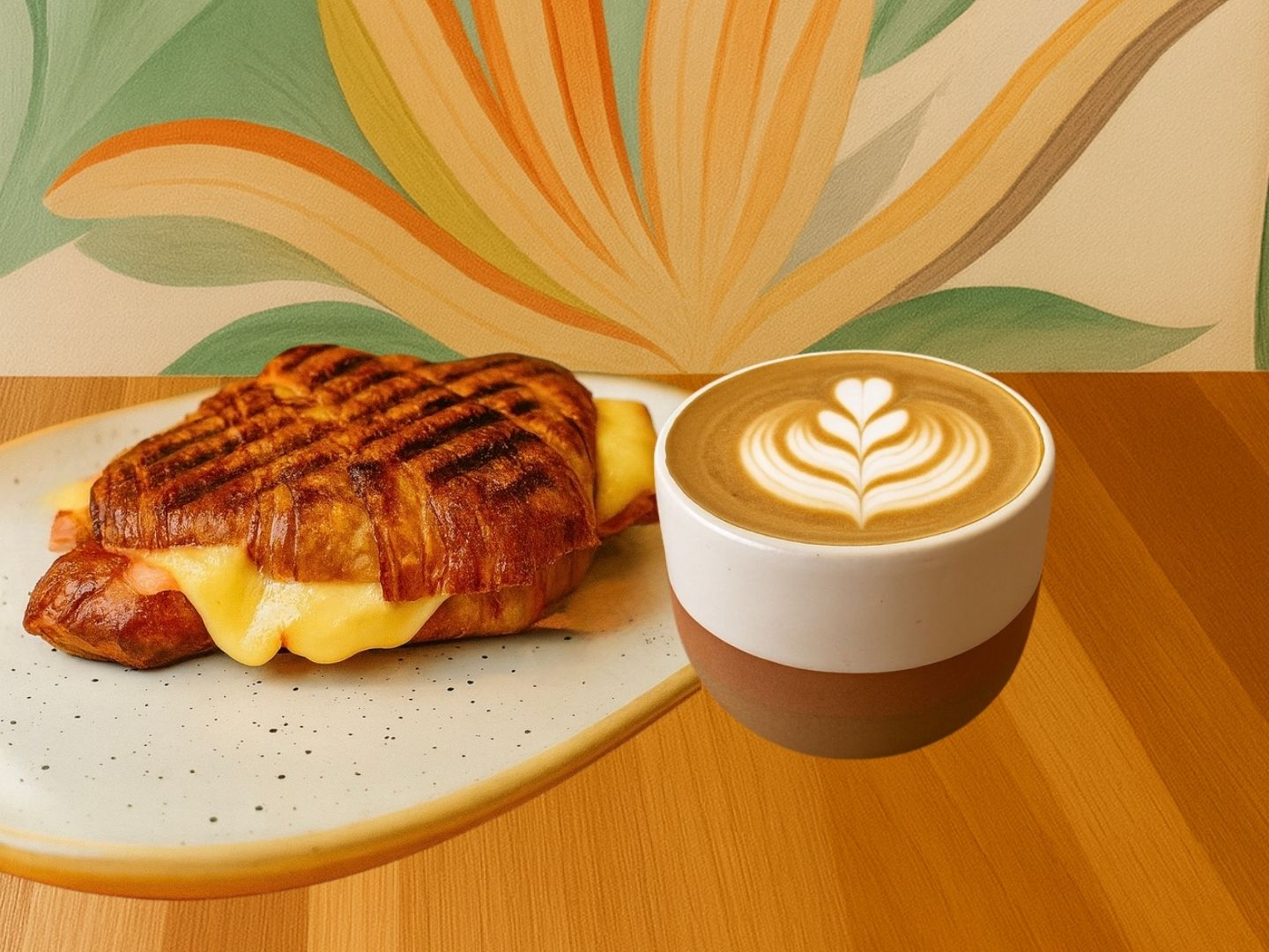 Promo Latte + Croissant de Jamón y Queso