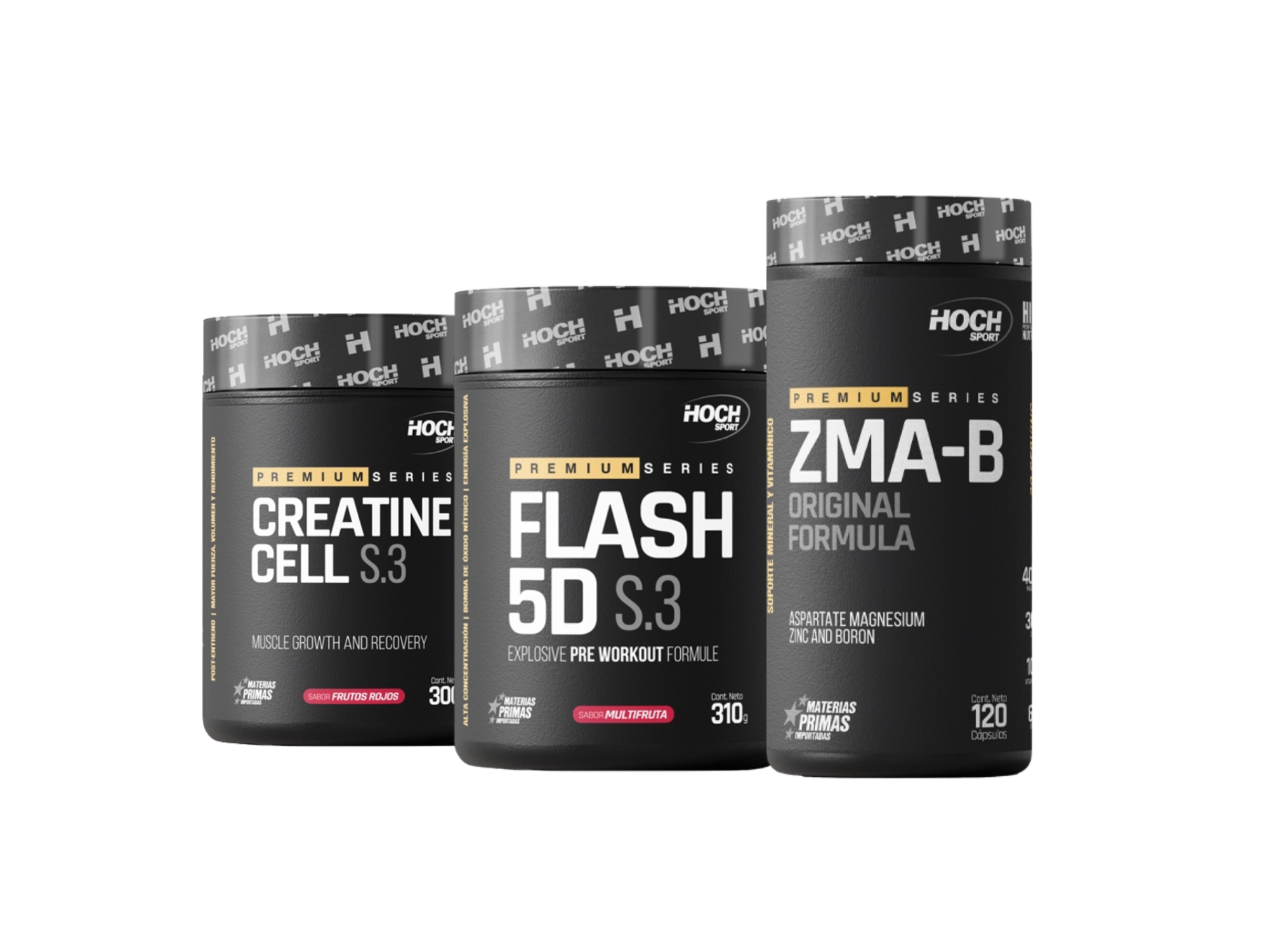 COMBO RENDIMIENTO HOCH SPORT Creatine Cell + Zma+B + Flash 5D