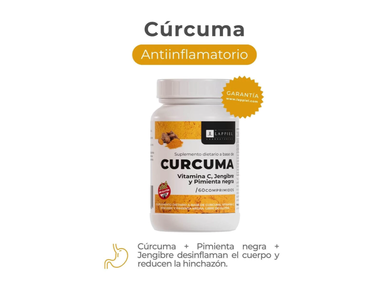 Cúrcuma + Pimienta Negra + Jengibre X60 COMP BY LAPPIEL