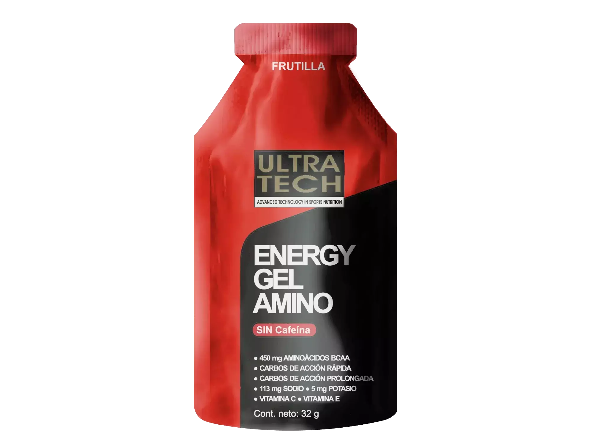 Energy Gel Amino Ultra Tech – caja x 12 geles SIN CAFEINA