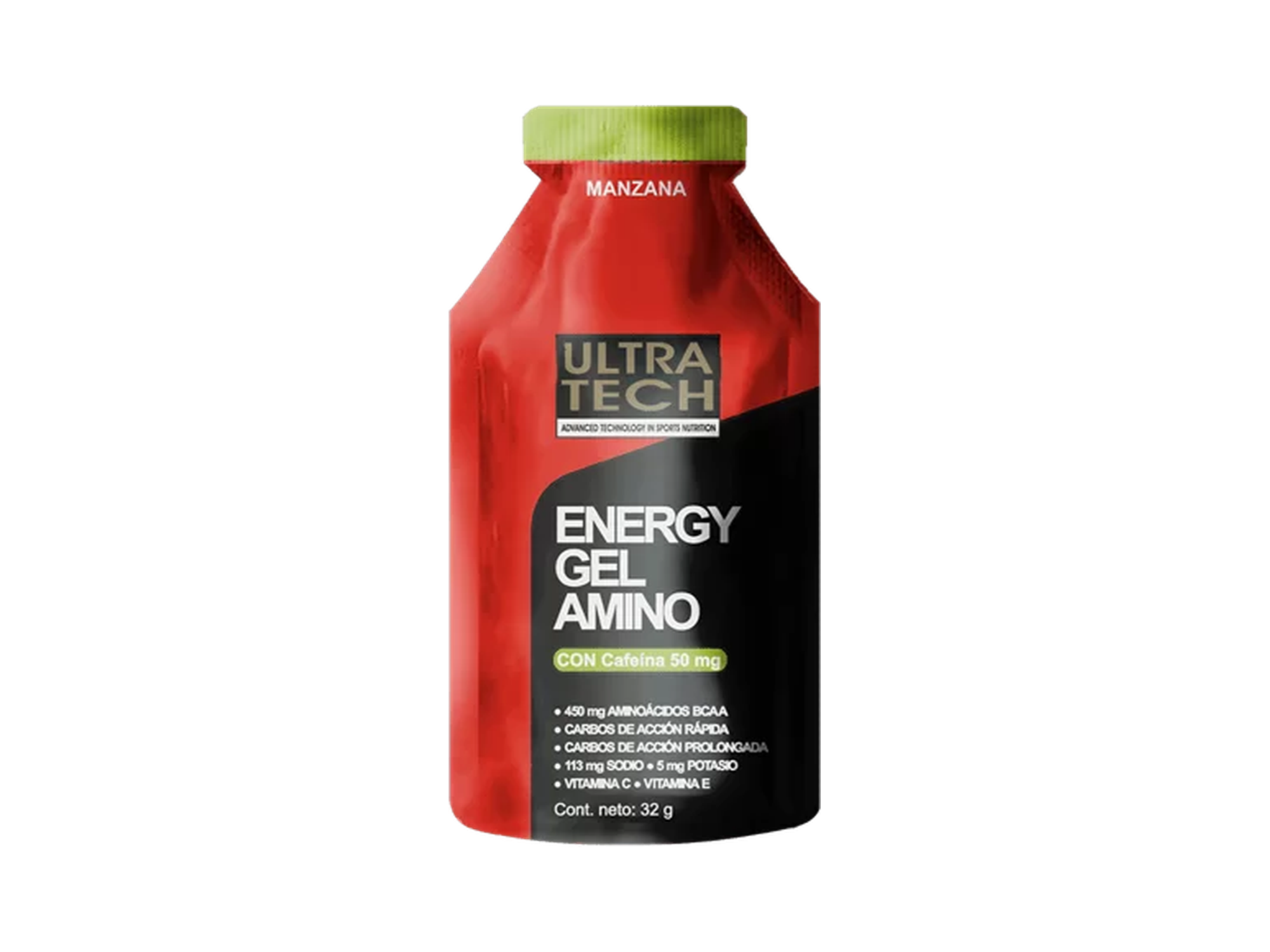 Energy Gel Amino Ultra Tech – caja x 12 geles CON CAFEINA