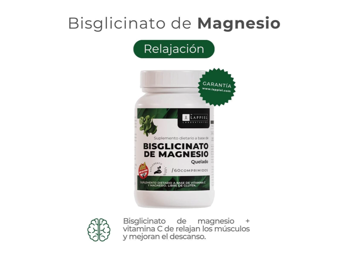 Bisglicinato de Magnesio Quelado X 60 COMP BY LAPPIEL