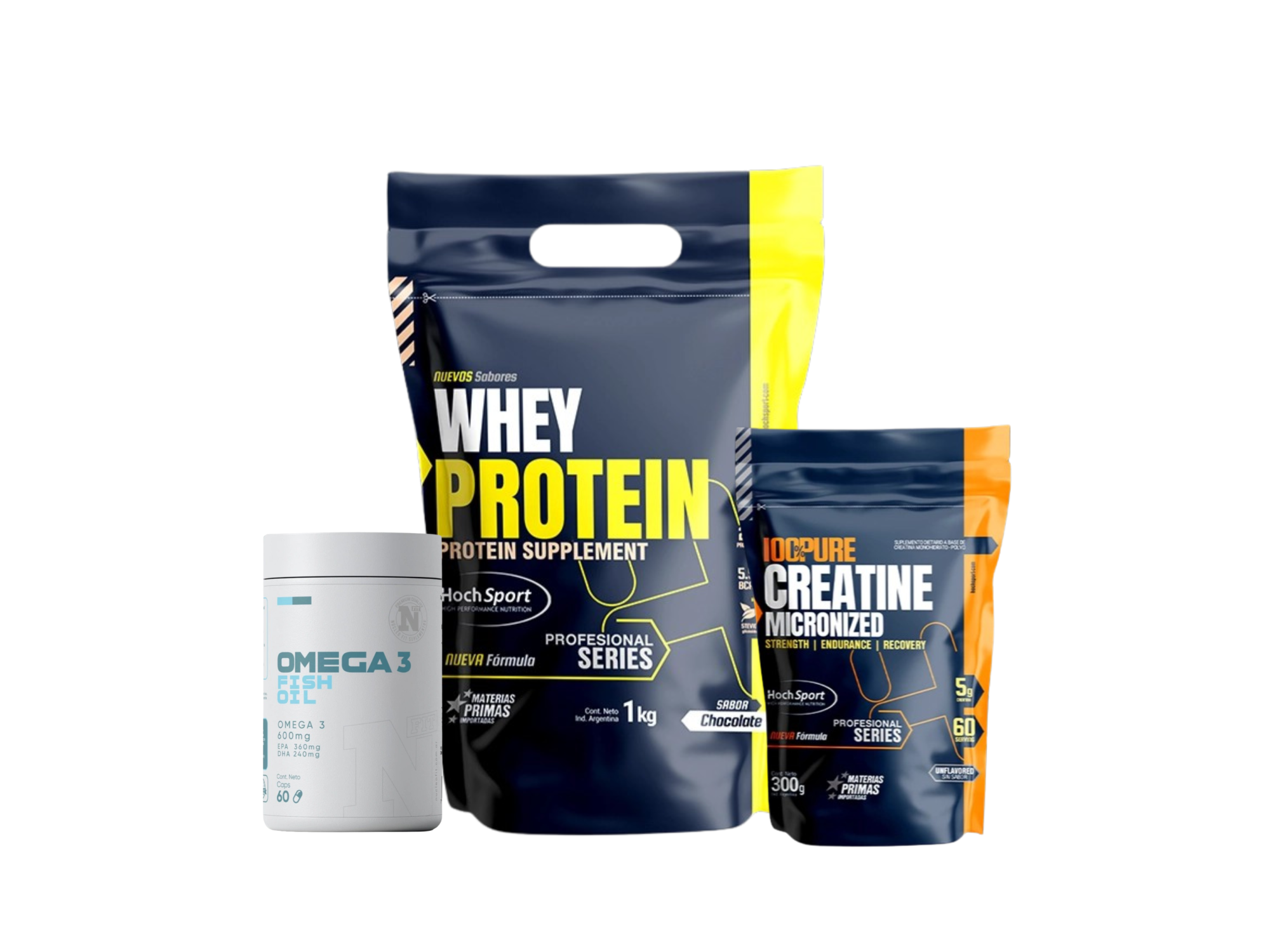 COMBO I WHEY PROTEIN 1kg + CREATINE Micronized - 300g + Omega 3 x60