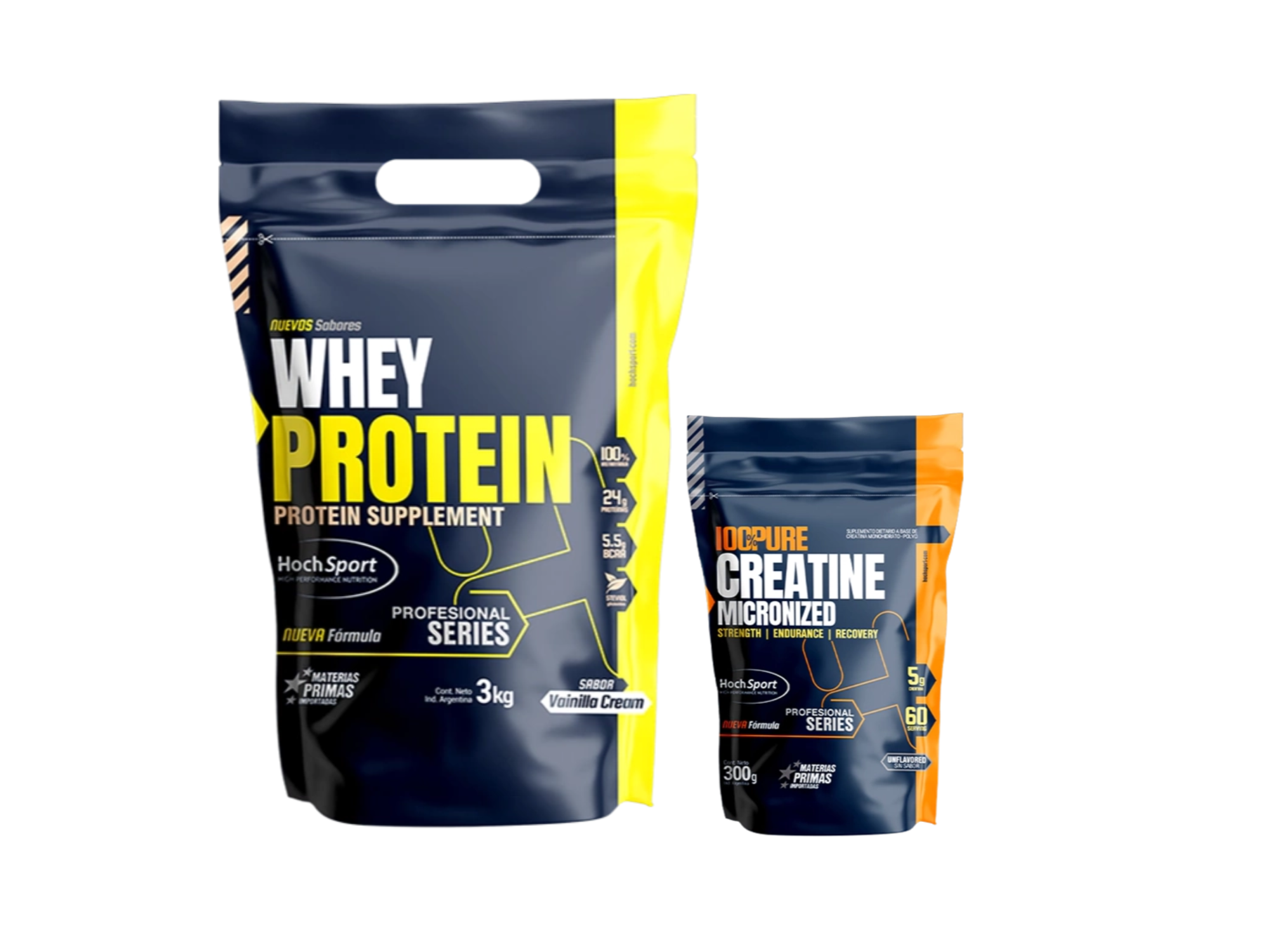 COMBO XL Whey proteína 3kg Hoch SPORT+ Creatina 300g Hoch SPORT