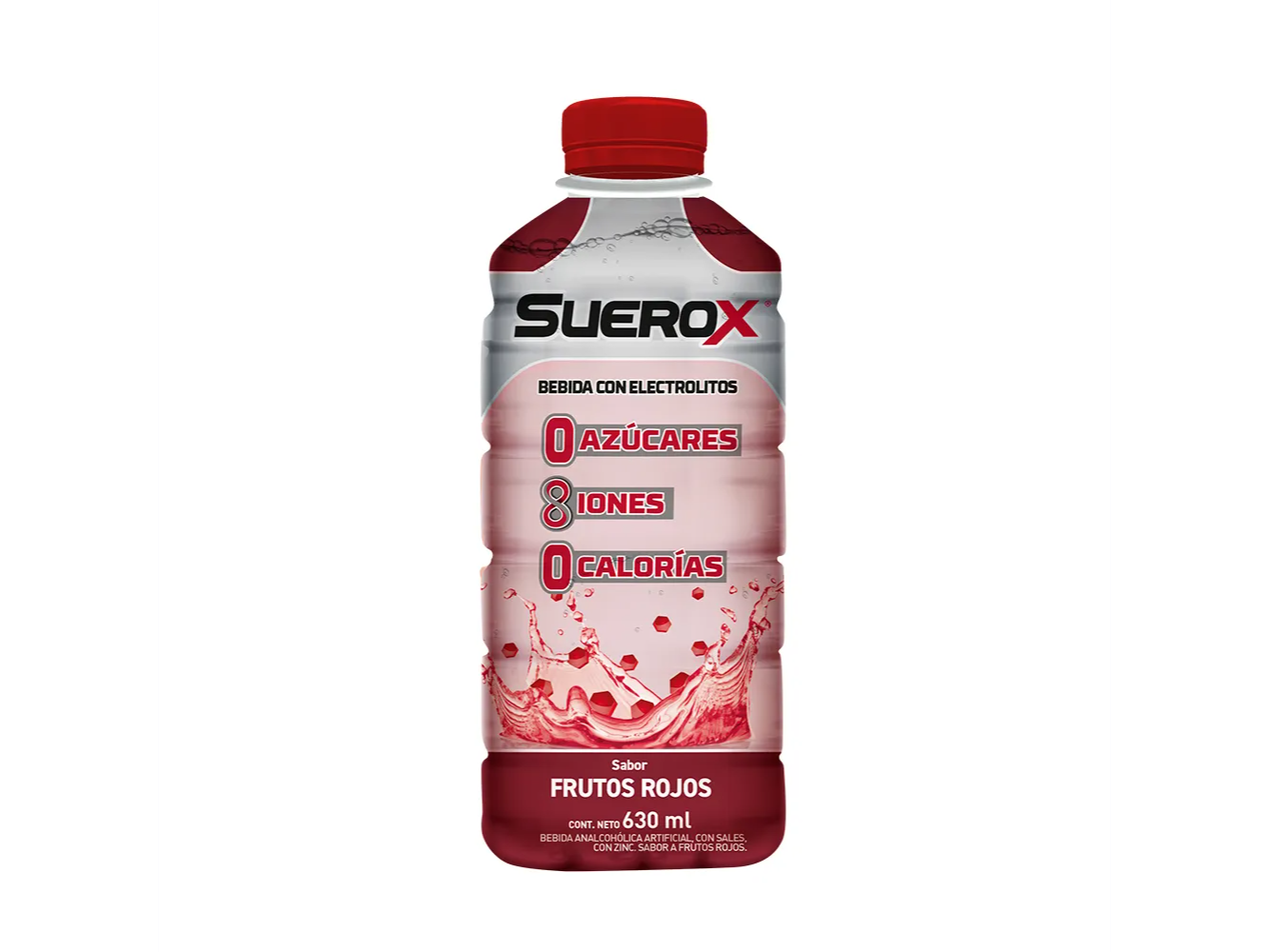 Bebida con Electrólitos Suerox Frutos Rojos Frutilla x 630 ml