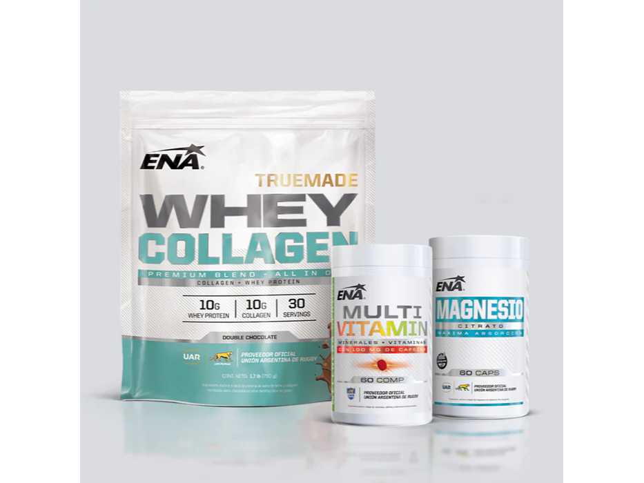 COMBO WELLNESS I Truemade Whey Collagen + Citrato de magnesio + Multivitamin