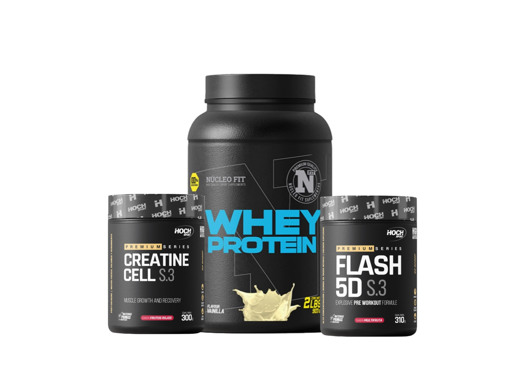 COMBO ENERGIA WHEY PROTEIN + CREATINE CELL + FLASH 5D