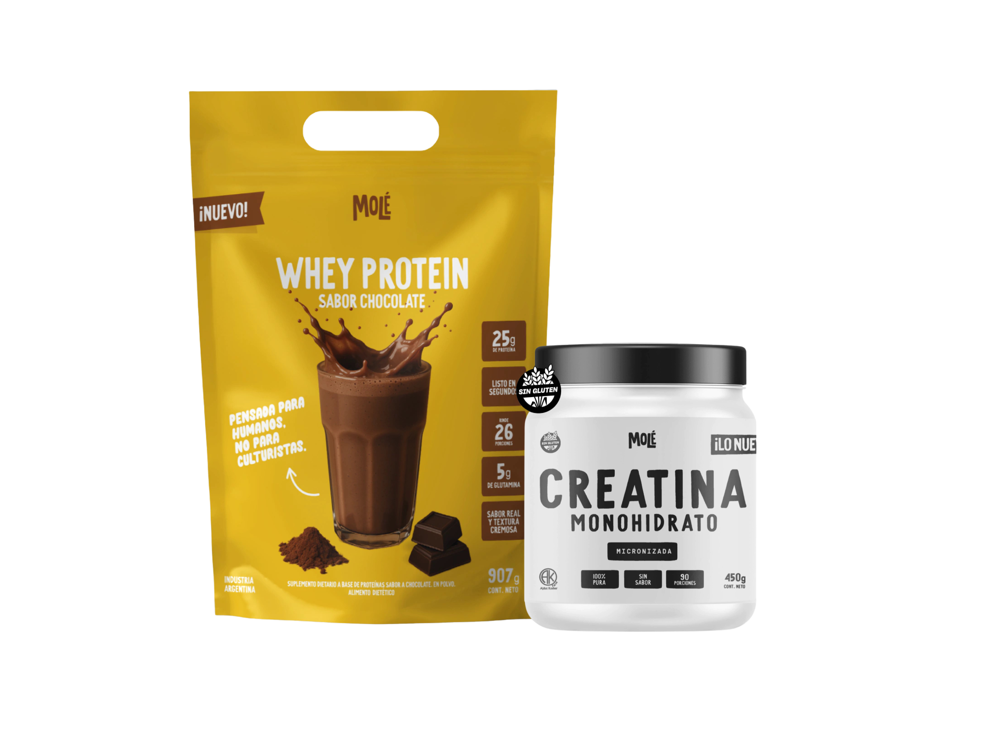 COMBO MOLÉ I Whey Protein 907g + Creatina 450g