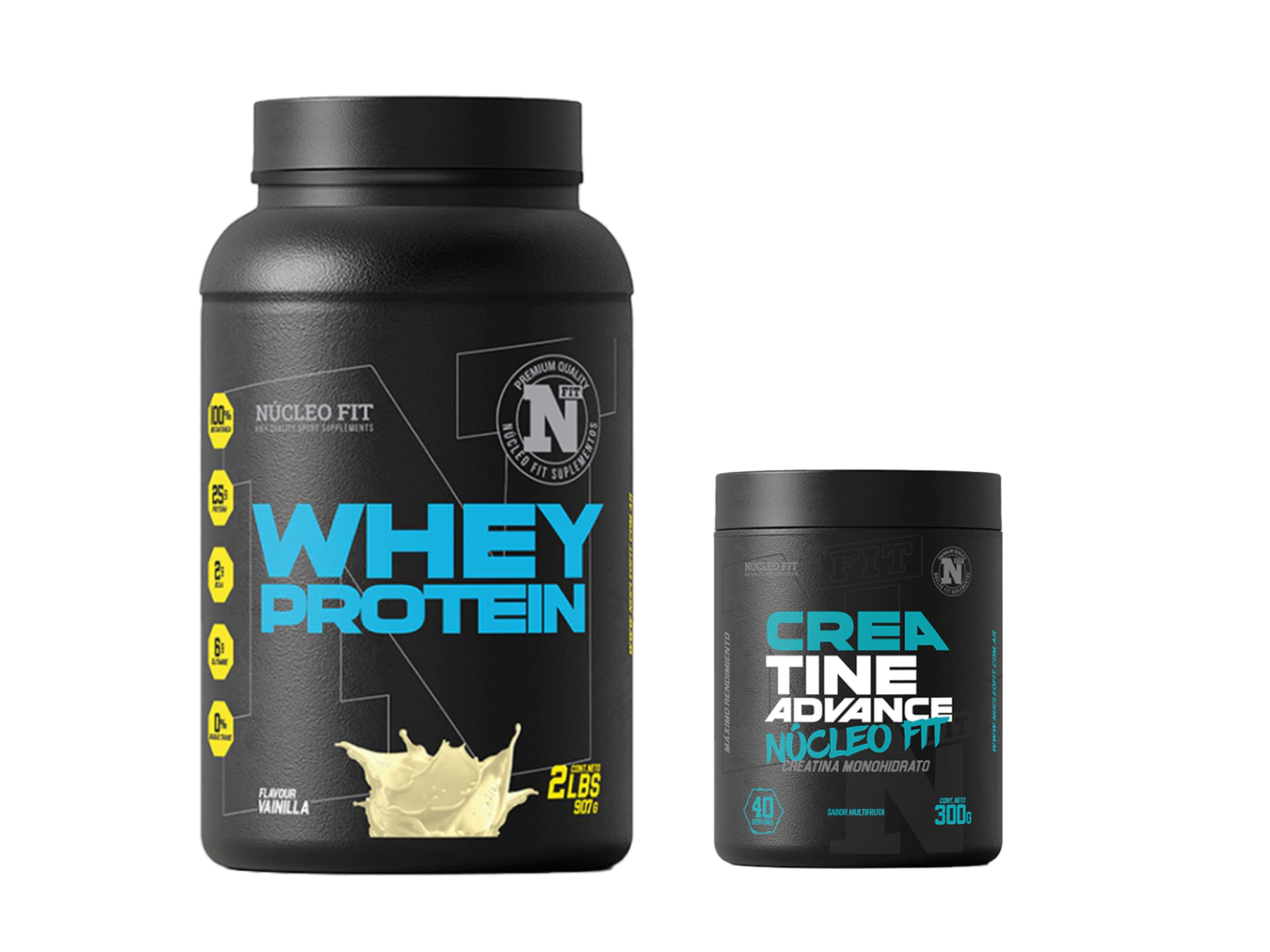 COMBO I WHEYPROTEIN NUCLEOFIT - 2Lbs + CREATINA ADVANCE - Sabor Frutos Rojos - 300g