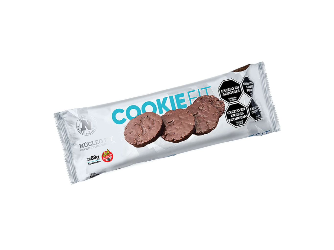 COOKIE FIT x12u - Galletas de Arroz Integral Bañada en Chocolate