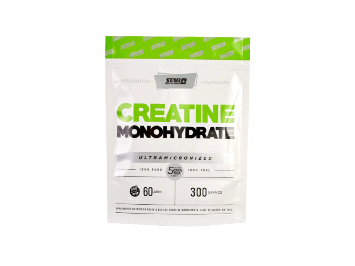 CREATINA MONOHIDRATO STAR NUTRITION - 300 GR