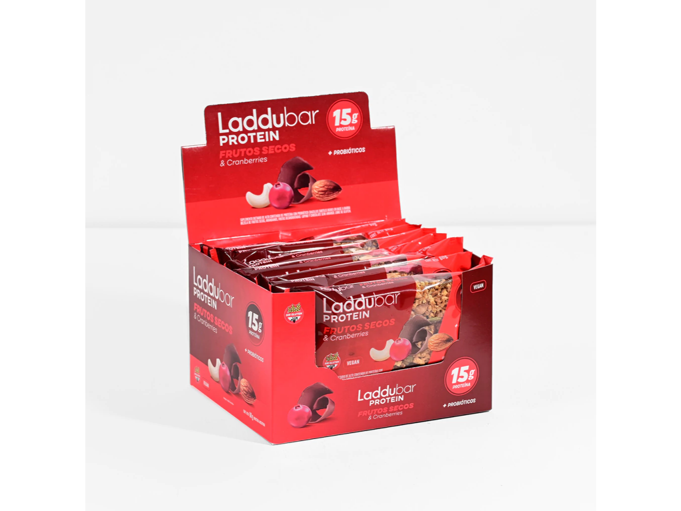 Laddubar Protein - Frutos Secos & Cranberries x10