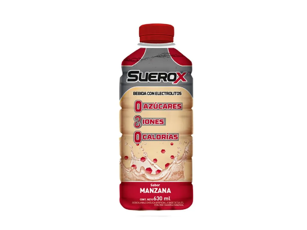 Bebida con Electrólitos Suerox Manzana x 630 ml
