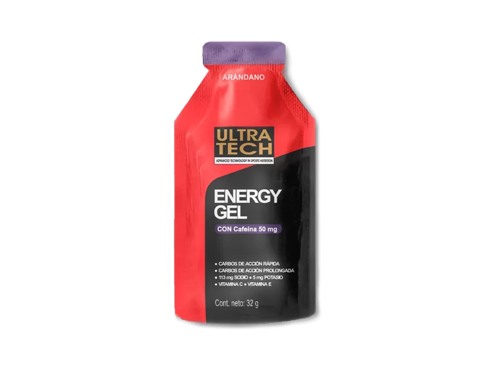 Energy Gel Con Cafeína Ultra Tech – caja x 12 geles