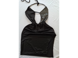 Vestido microfibra y lentejuelas