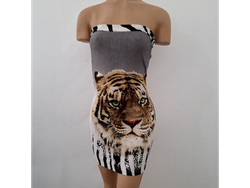 Vestido strapless león