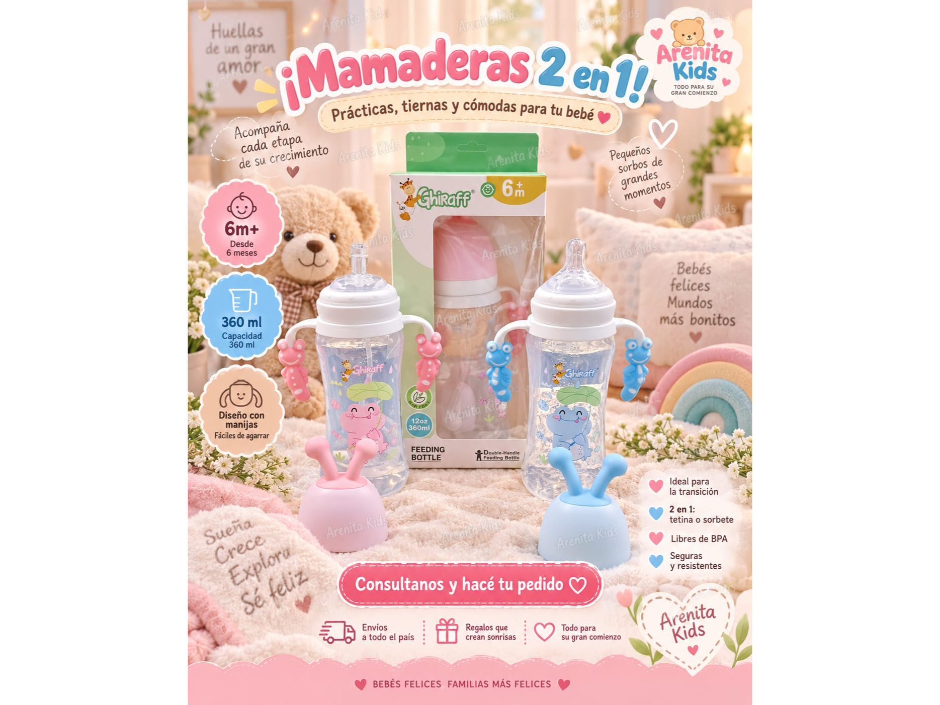 Mamadera ghiraff 360 ml