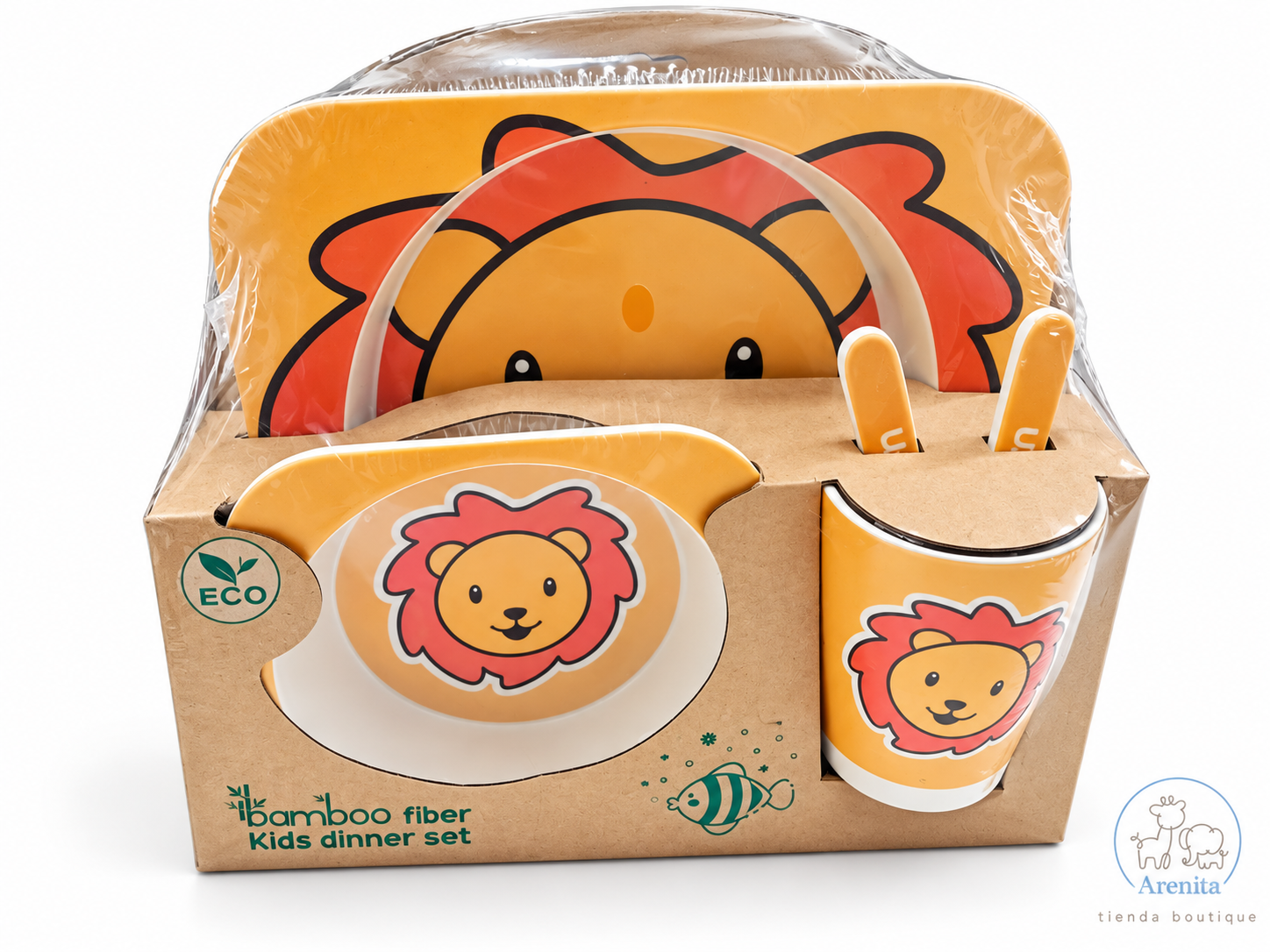 Set de alimentación de bambú 🦁
