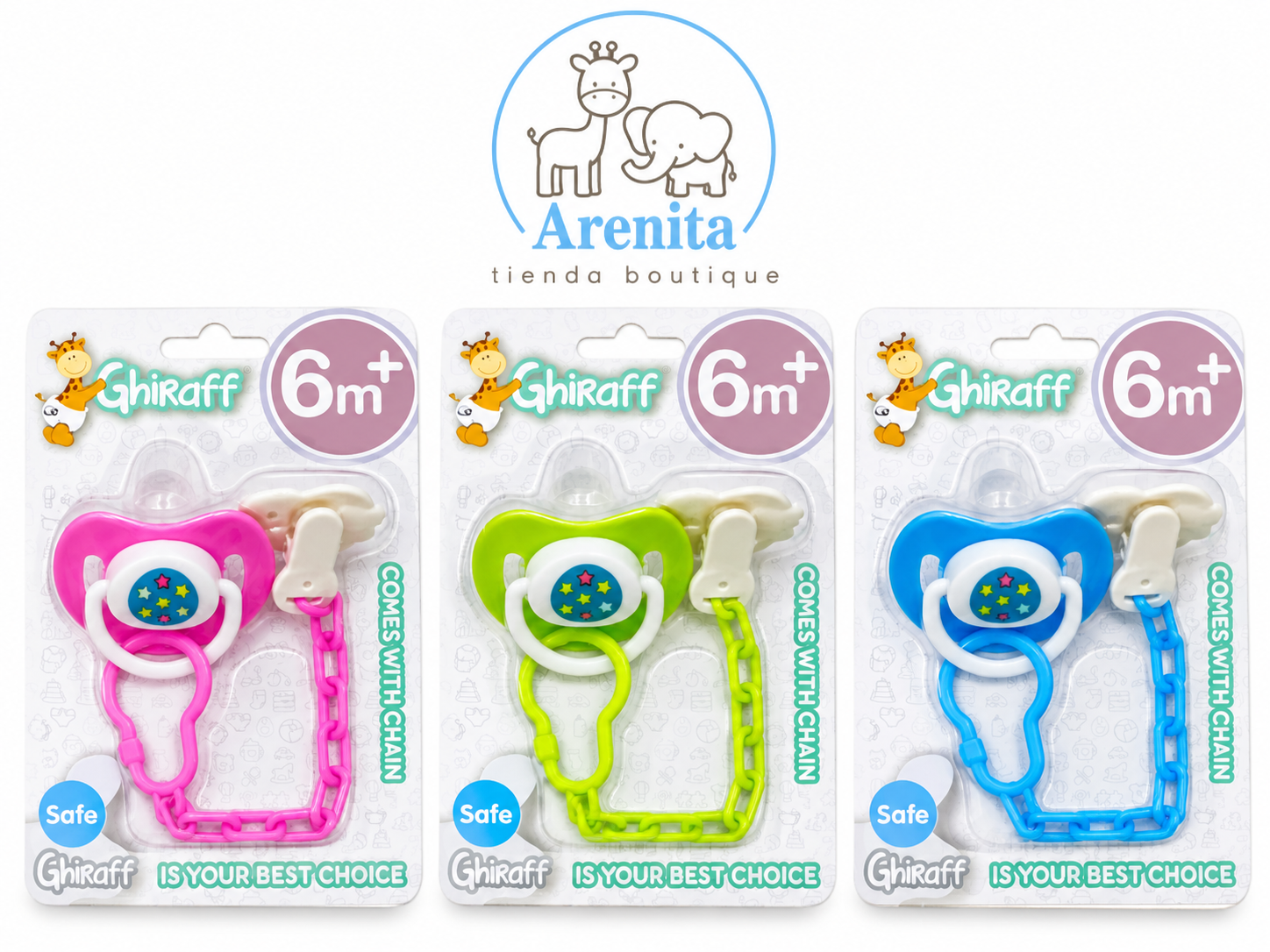 Chupetes ghiraff 6m