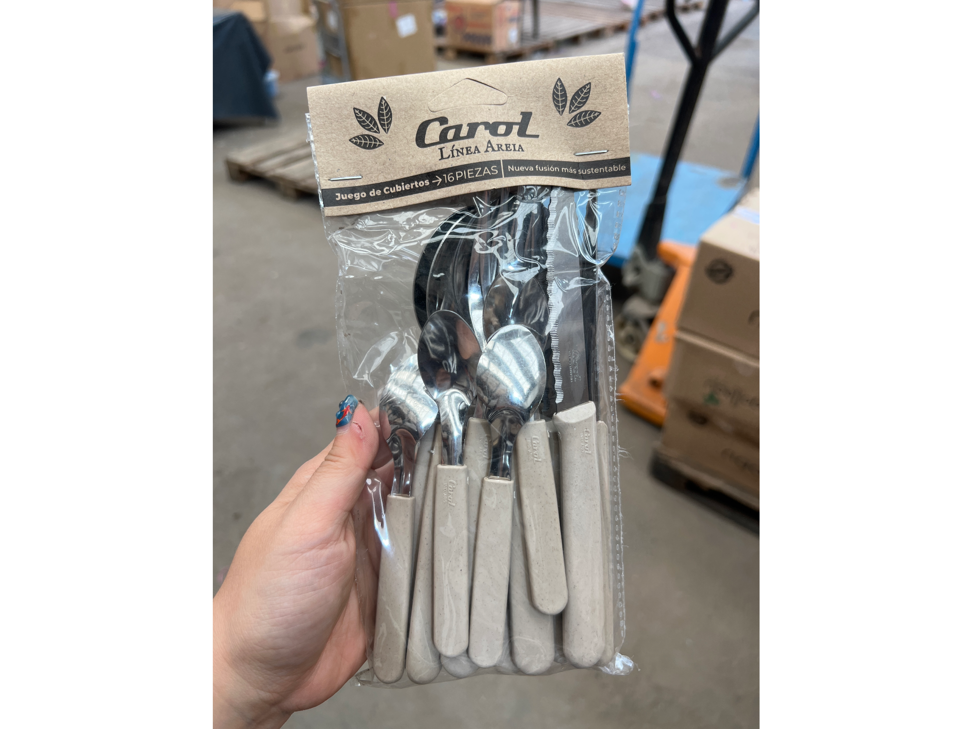 SET CUBIERTOS CAROL X16 (AREIA BEIGE)