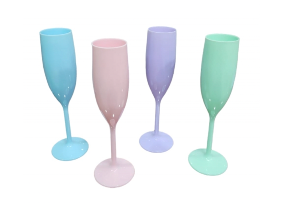 COPA CHAMPAGNE PLASTICA PASTEL