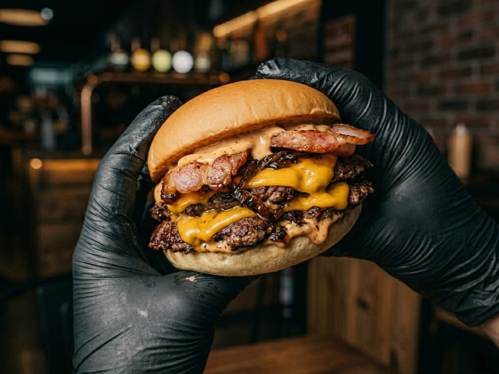 Bacon Burger + papas