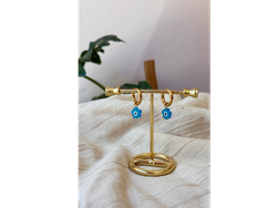 Argollas con dije flor