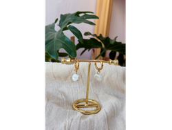 Argollas con perla