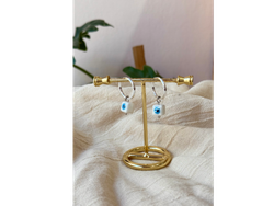 Argollas con dije de cerámica